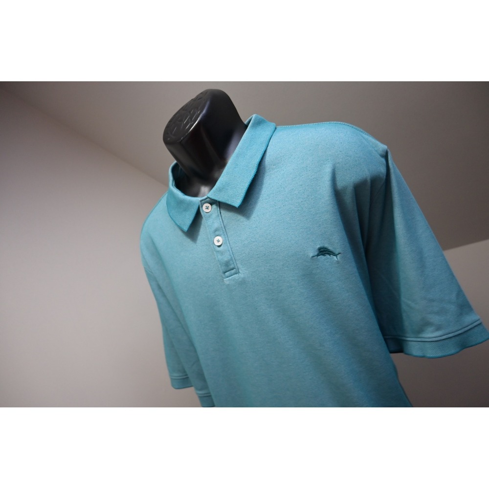 Tommy Bahama Golf Polo Shirt Mens 3XL Blue Supima Cotton Blend Excellent
